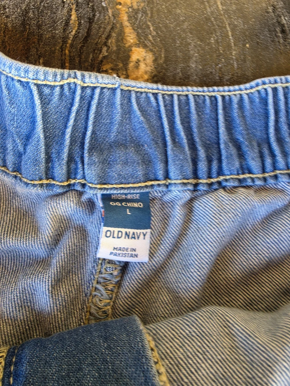 Old Navy Blue High-Rise Chino Shorts - Picture 6 of 6